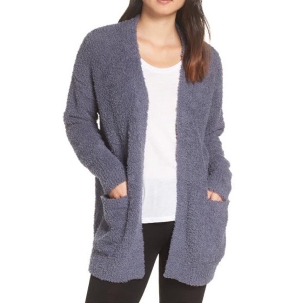 Barefoot Dreams CozyChic Cardigan Deep Sea Blue Size S/M